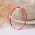 Bransoletka czerwona sznurkowa regulowana od 16 do 32 cm