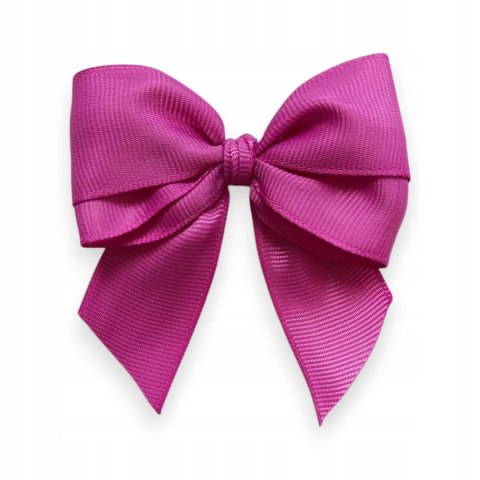 Amarantowa kokardka na święta do wózka na prezent + agrafka