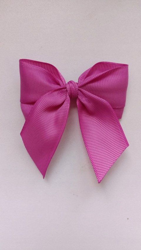 Amarantowa kokardka na święta do wózka na prezent + agrafka