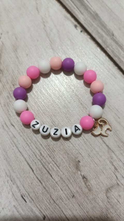 BRANSOLETKA IMIE NA PREZENT SZKOŁA DZIEŃ KOBIET DZIEŃ DZIECKA