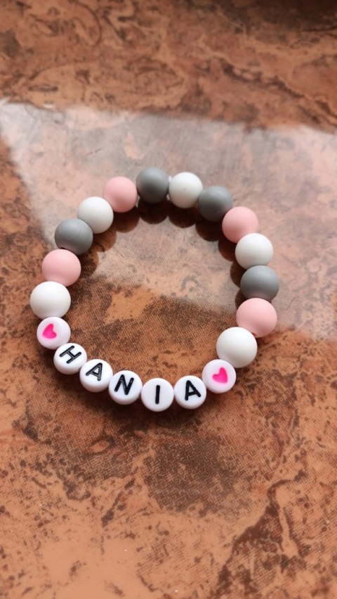 BRANSOLETKA Z IMIENIEM DO SZKOŁY DZIEŃ KOBIET DZIEŃ DZIECKA PRZEDSZKOLAKA