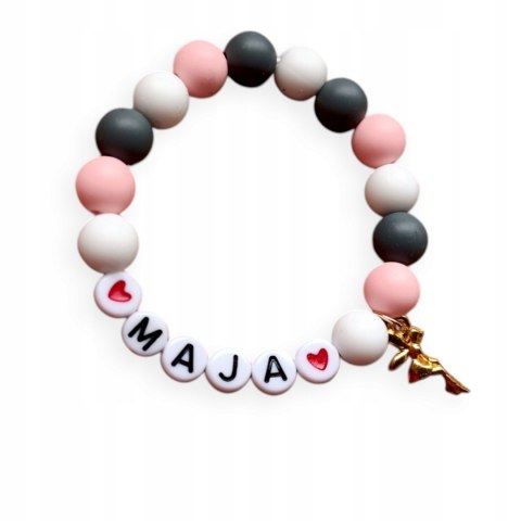 BRANSOLETKA Z IMIENIEM DO SZKOŁY DZIEŃ KOBIET DZIEŃ DZIECKA PRZEDSZKOLAKA