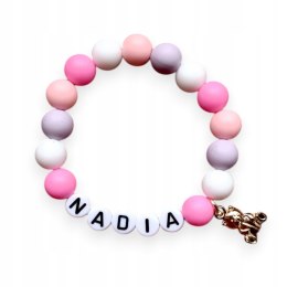 BRANSOLETKA Z IMIENIEM DO SZKOŁY DZIEŃ KOBIET DZIEŃ DZIECKA PRZEDSZKOLAKA