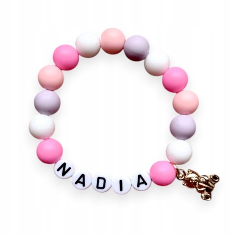 BRANSOLETKA Z IMIENIEM DO SZKOŁY DZIEŃ KOBIET DZIEŃ DZIECKA PRZEDSZKOLAKA