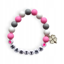 BRANSOLETKA Z IMIENIEM DO SZKOŁY DZIEŃ KOBIET DZIEŃ DZIECKA ŻŁOBKA