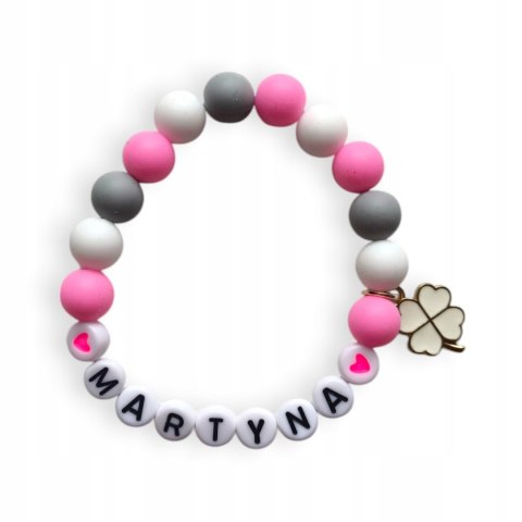 BRANSOLETKA Z IMIENIEM DO SZKOŁY DZIEŃ KOBIET DZIEŃ DZIECKA ŻŁOBKA