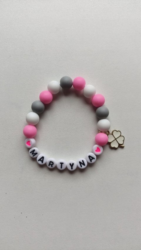 BRANSOLETKA Z IMIENIEM DO SZKOŁY DZIEŃ KOBIET DZIEŃ DZIECKA ŻŁOBKA