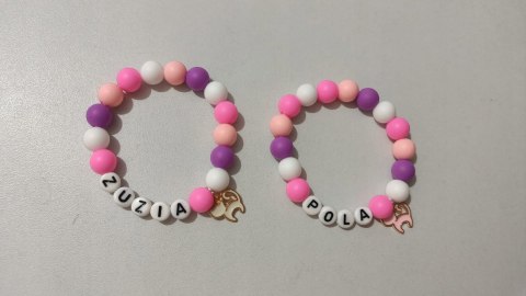 Bransoletki PRZYJAŹNI IMIĘ dla SIOSTRY KOLEŻANKI DO SZKOŁY