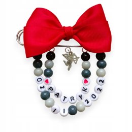 Broszka do wózka agrafka z imieniem i datą DLA CHŁOPCA