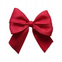 Czerwona kokardka na święta do wózka na prezent + agrafka