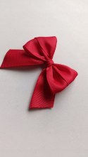 Czerwona kokardka na święta do wózka na prezent + agrafka