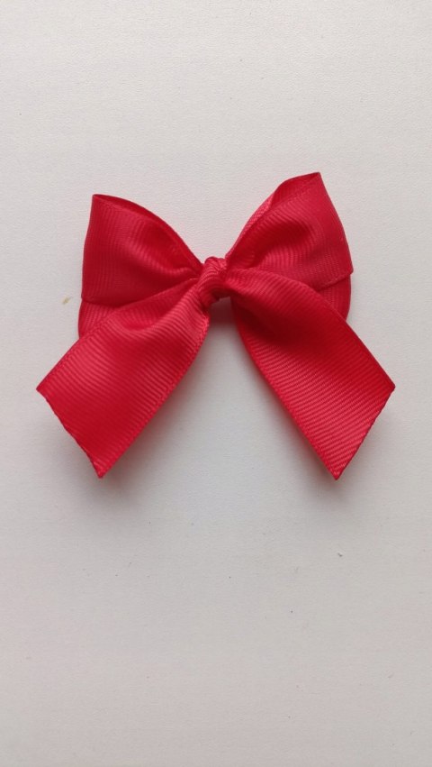 Czerwona kokardka na święta do wózka na prezent + agrafka