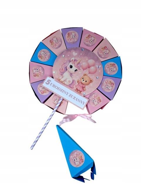 KAWAŁEK TORTA PAPIEROWEGO NA URODZINY DO PRZEDSZKOLA DO ZŁOŻENIA