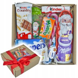 Świąteczny Zestaw Słodyczy z Mikołajem - Upominek Mikołajkowy i Świąteczny