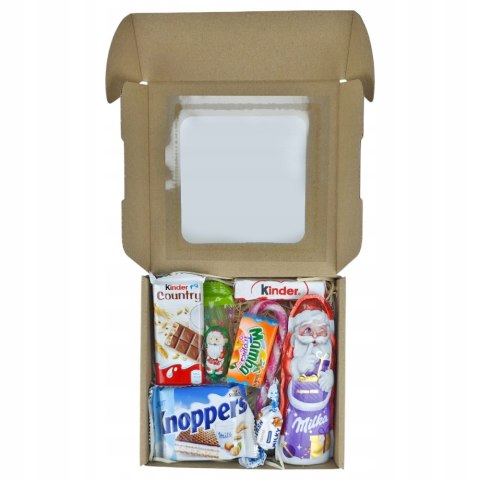 Świąteczny Zestaw Słodyczy z Mikołajem - Upominek Mikołajkowy i Świąteczny