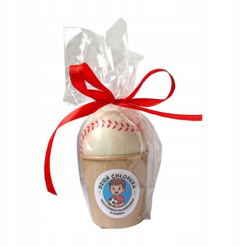 UPOMINKI NA DZIEŃ CHŁOPAKA KUBECZKI Z PIŁKĄ ANTYSTRESOWĄ I 3 CUKIERKAMI