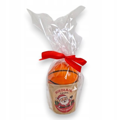UPOMINKI NA MIKOŁAJKI PREZENT KUBECZKI Z PIŁKĄ ANTYSTRESOWĄ I 3 CUKIERKAMI
