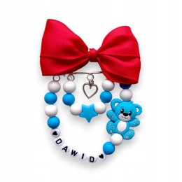 ZAWIESZKA DO WÓZKA Z IMIENIEM DLA CHŁOPCA MIŚ 4 niebieski