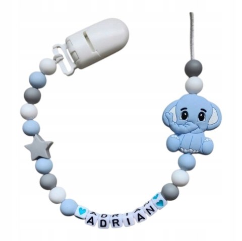 ZAWIESZKA SILIKONOWA DO SMOCZKA Z KLIPSEM 27 KOLORÓW do wyboru Z IMIENIEM