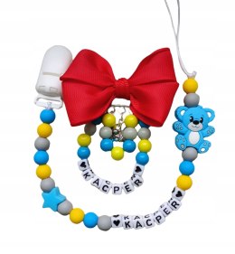 ZESTAW Łańcuszek do smoczka+ zawieszka do wózka