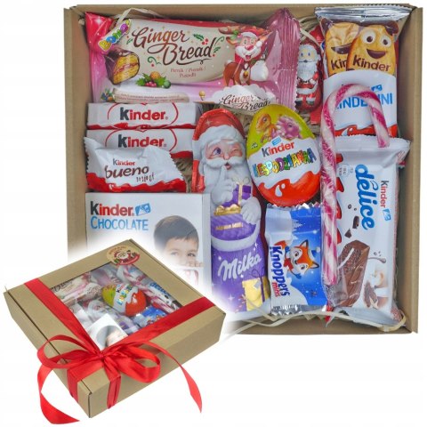 ZESTAW PACZKA SŁODYCZY NA ŚWIĘTA MIKOŁAJKI MIKOŁAJ KINDER DO SZKOŁY PREZENT