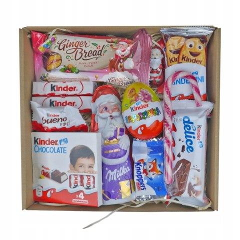 ZESTAW PACZKA SŁODYCZY NA ŚWIĘTA MIKOŁAJKI MIKOŁAJ KINDER DO SZKOŁY PREZENT