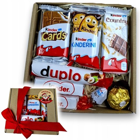 ZESTAW SŁODYCZY KINDER MIKOŁAJKI PREZENT PACZKA DLA DZIECI URODZINY