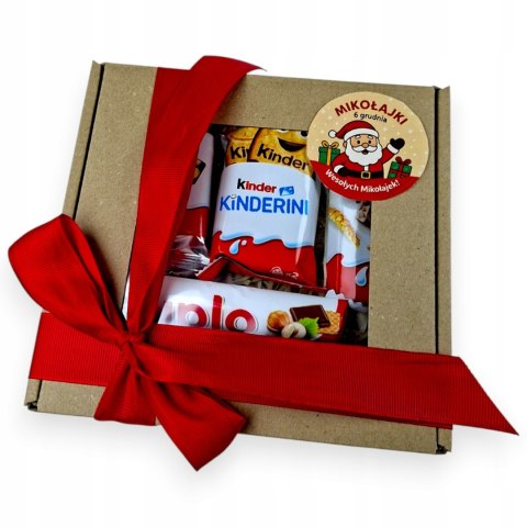 ZESTAW SŁODYCZY KINDER MIKOŁAJKI PREZENT PACZKA DLA DZIECI URODZINY
