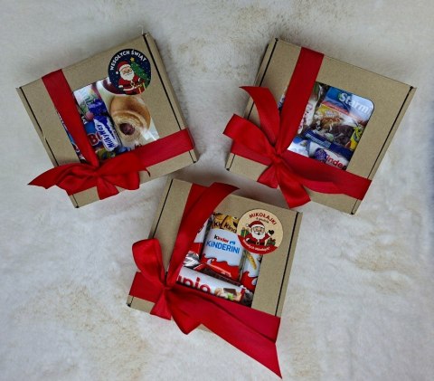 ZESTAW SŁODYCZY KINDER MIKOŁAJKI PREZENT PACZKA DLA DZIECI URODZINY