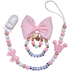 ZESTAW Zawieszka do smoczka + wózka PREZENT KORONA