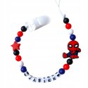 Zawieszka silikonowa SPIDERMAN dla chłopca z imieniem