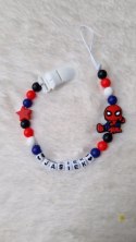 Zawieszka silikonowa SPIDERMAN dla chłopca z imieniem