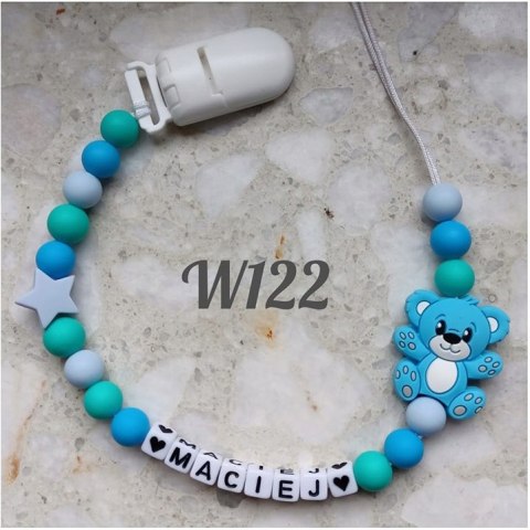 Zawieszka silikonowa do smoczka dla chłopca MIŚ 5