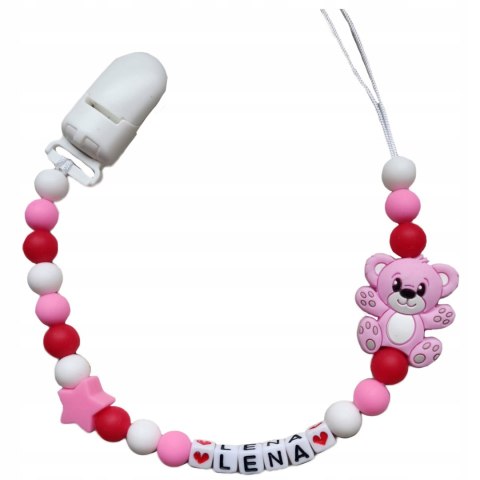Zawieszka silikonowa do smoczka z imieniem dziewczynka