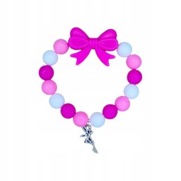 BRANSOLETKA Z KORALIKÓW SILIKONOWYCH Z ZAWIESZKĄ I KOKARDKĄ DLA DZIECKA 2