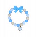 BRANSOLETKA Z KORALIKÓW SILIKONOWYCH Z ZAWIESZKĄ I KOKARDKĄ DLA DZIECKA 3