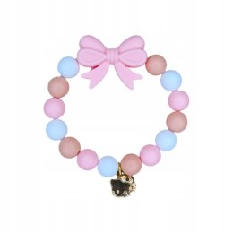 BRANSOLETKA Z KORALIKÓW SILIKONOWYCH Z ZAWIESZKĄ I KOKARDKĄ DLA DZIECKA 5
