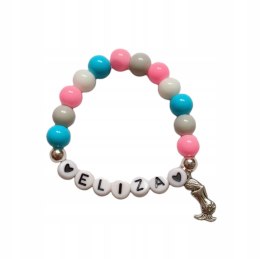 BRANSOLETKA RÓŻOWA Z IMIENIEM różowa PREZENT