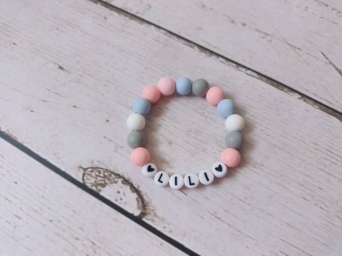 BRANSOLETKA Z KORALIKÓW SILIKONOWYCH DLA DZIECKA