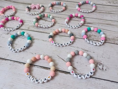 BRANSOLETKA Z KORALIKÓW SILIKONOWYCH DLA DZIECKA