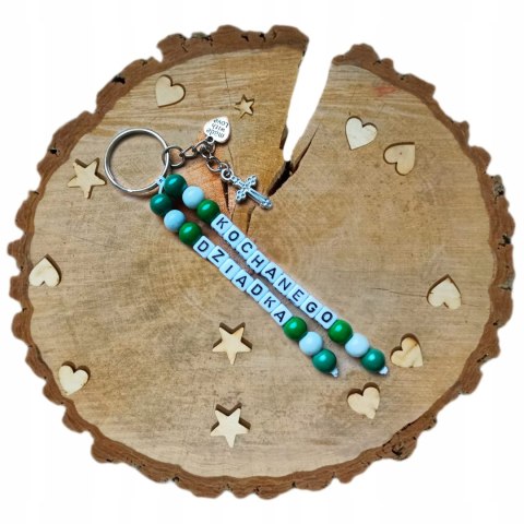 BRELOCZEK DLA DZIADKA Z KORALIKÓW DZIEŃ DZIADKA