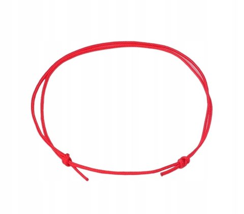 Bransoletka CZERWONA sznurkowa REGULOWANA od 16 do 32 cm WALENTYNKI