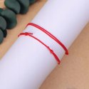 Bransoletka CZERWONA sznurkowa REGULOWANA od 16 do 32 cm WALENTYNKI