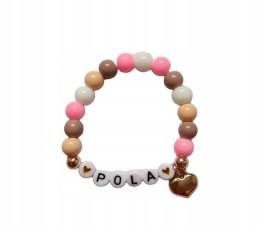 Bransoletka z koralików na dzień dziecka różowa