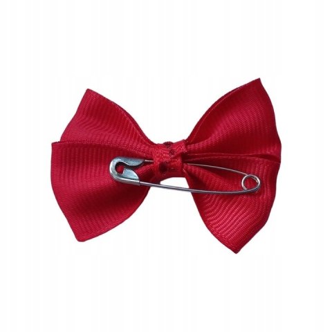 Broszka do wózka CZERWONA KOKARDKA Z WRÓŻKĄ na szczęście