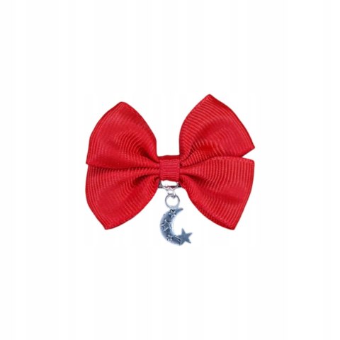 Broszka do wózka CZERWONA KOKARDKA zawieszka KSIĘŻYC