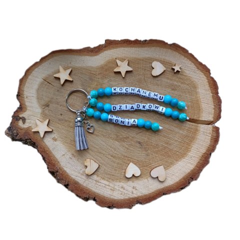 PIĘKNY BRELOCZEK DLA DZIADKA Z KORALIKÓW