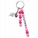 PIĘKNY BRELOCZEK DO KLUCZY Z KORALIKÓW BRELOK