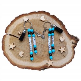 PIĘKNY BRELOCZEK DO KLUCZY Z KORALIKÓW