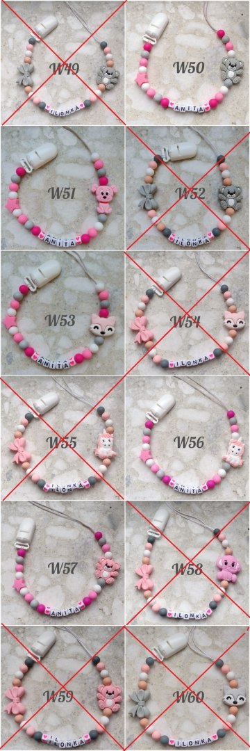 SILIKONOWA ZAWIESZKA DO SMOCZKA IMIE DUŻO KOLORÓW